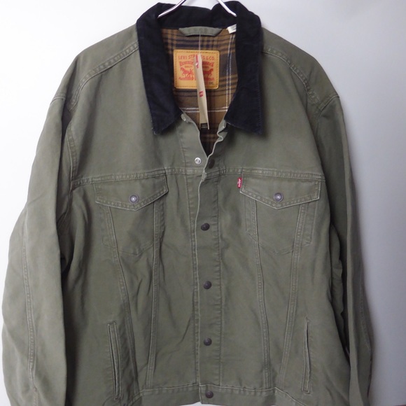 Levi’s Trucker Denim Jacket w Cotton Flannel Plaid Lining NWT - Picture 5 of 7